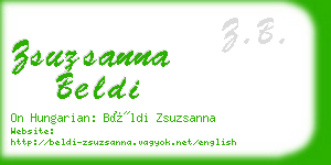 zsuzsanna beldi business card